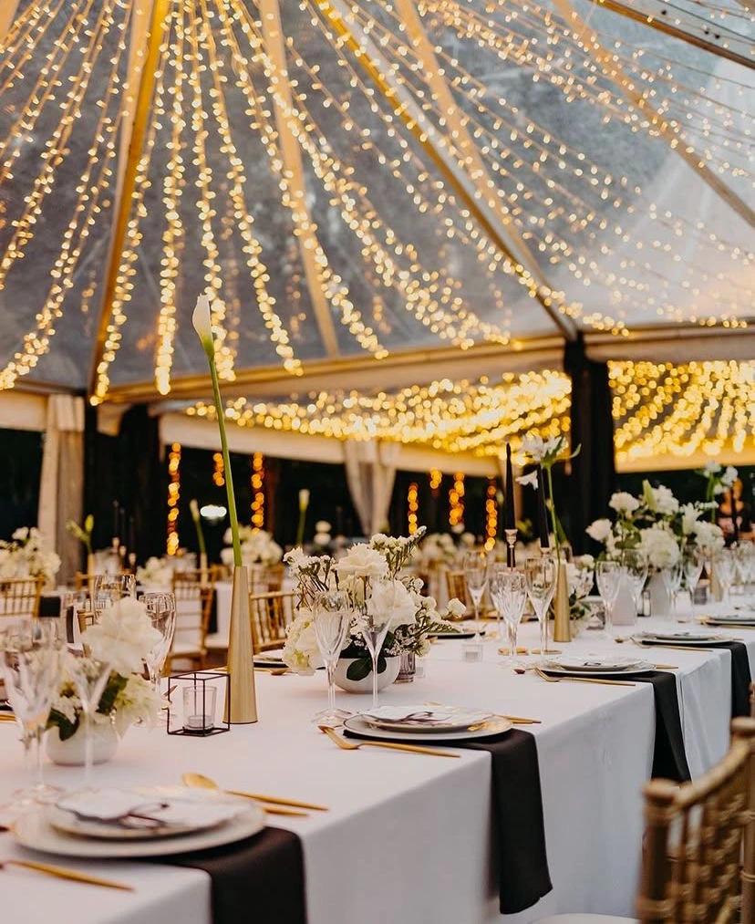 Dîner et soirée de mariage dans le parc de l'Habitation Néron